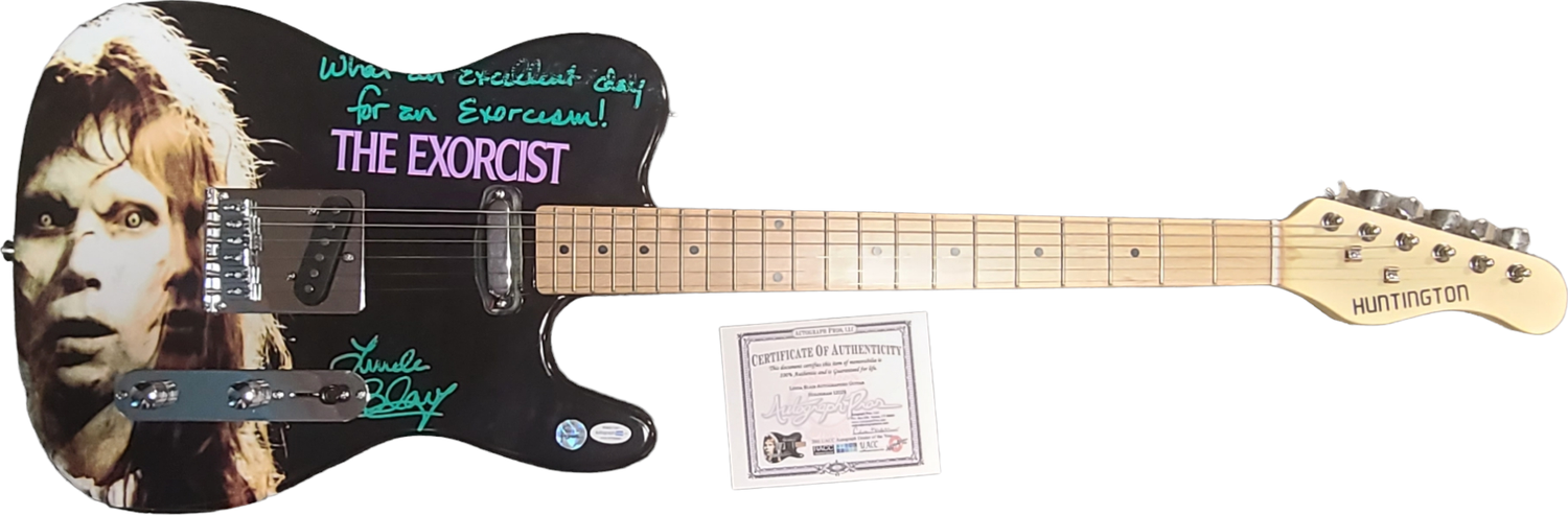 Linda Blair Signed Autographed Exorcist Custom Graphics Guitar ACOA