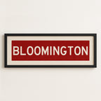 Framed Bloomington Crimson Bus Scroll