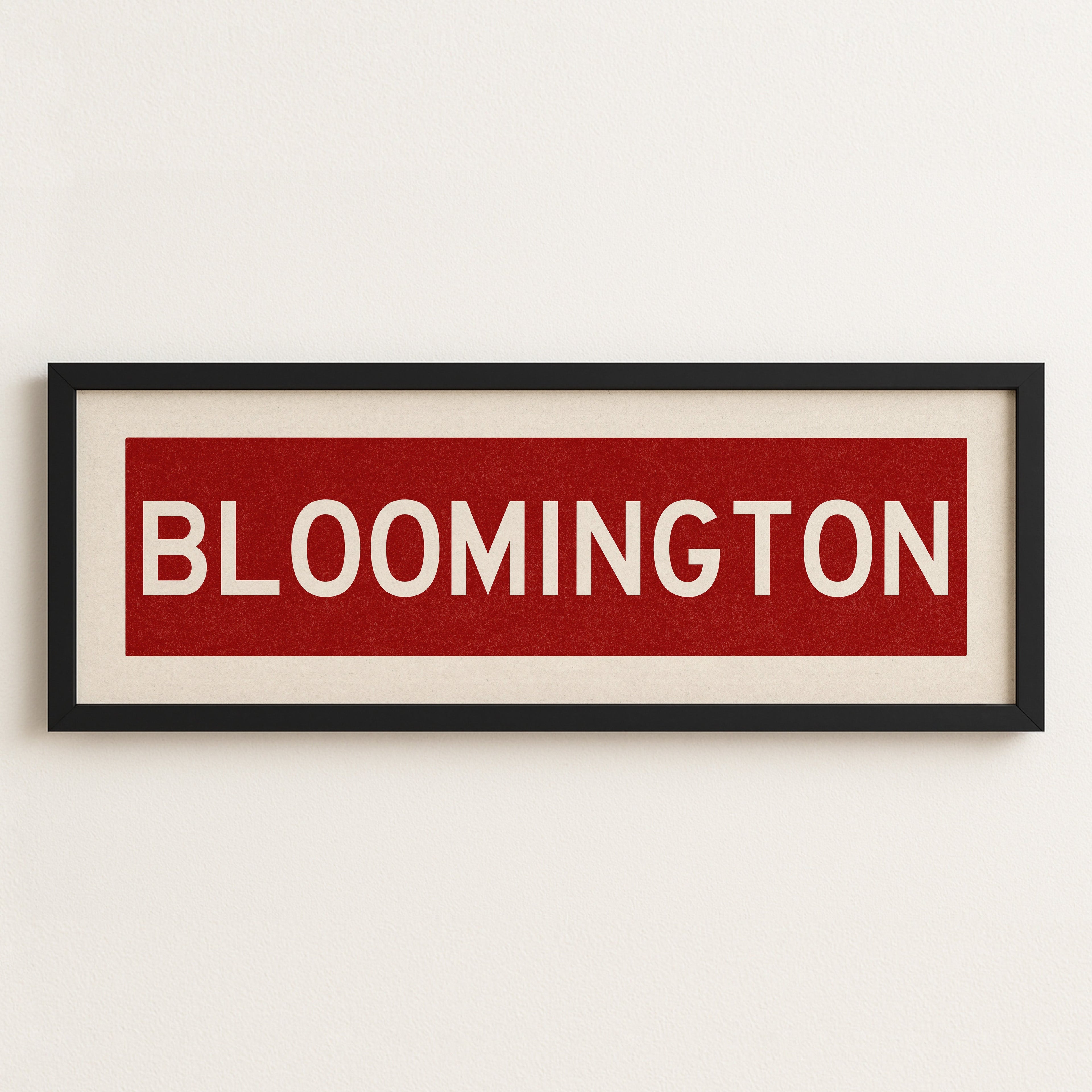 Framed Bloomington Crimson Bus Scroll