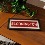 Framed Bloomington Crimson Bus Scroll