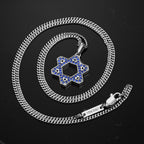 Star Of David Pendant - Sapphire
