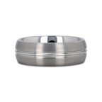 BOSS Tungsten Carbide Ring with Domed Center Groove and Brush Finish - 6mm & 8mm