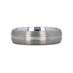 BOSS Tungsten Carbide Ring with Domed Center Groove and Brush Finish - 6mm & 8mm