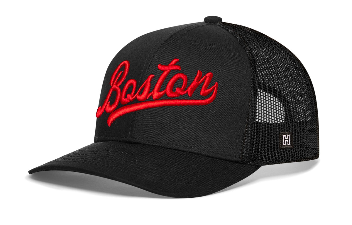 Boston Trucker Hat  |  Script Snapback