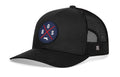 Boston Trucker Hat  |  Navy-Red BOS X Snapback