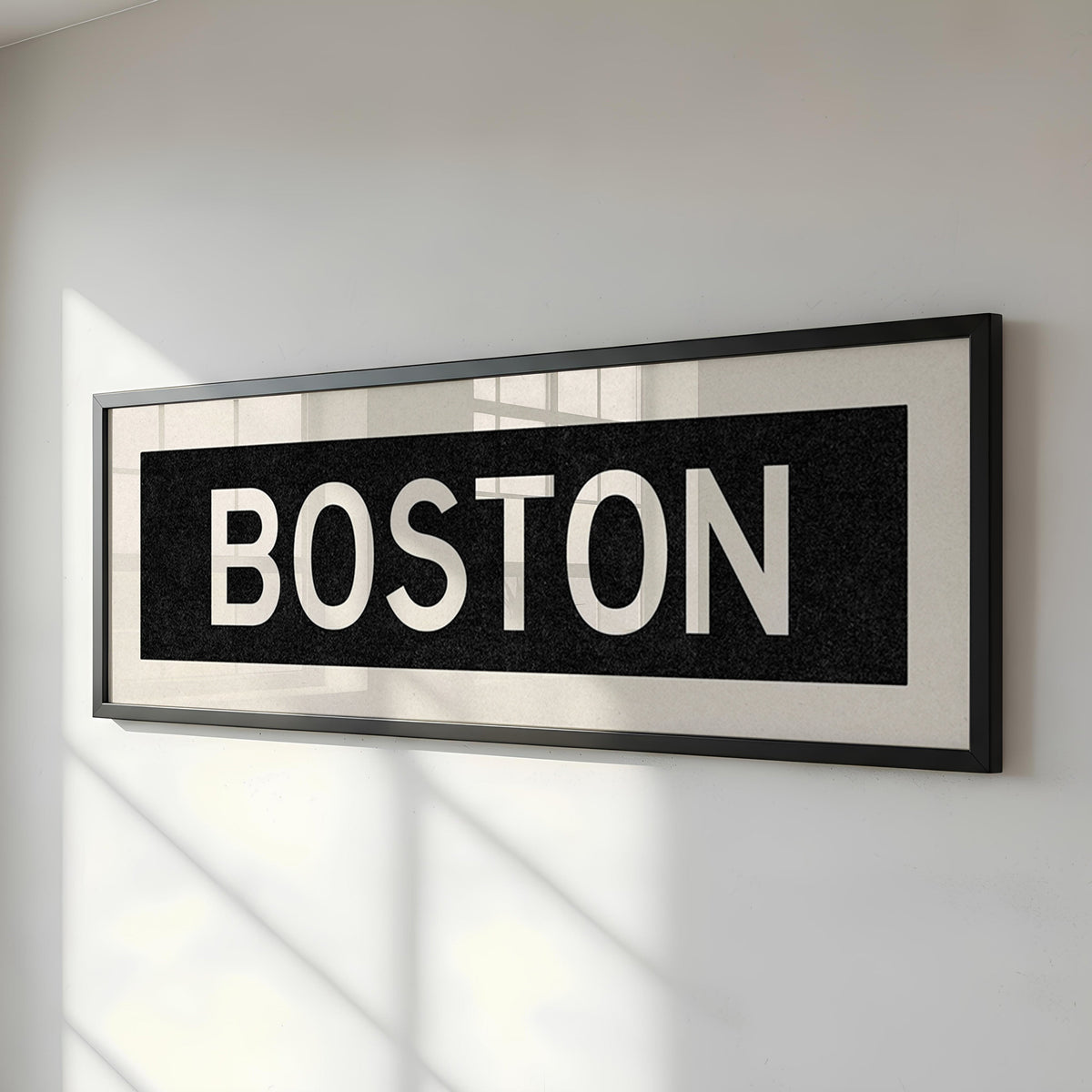 Framed Boston Massachusetts Bus Scroll