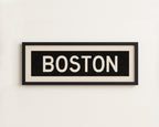 Framed Boston Massachusetts Bus Scroll