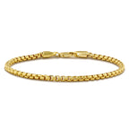 Box Chain Bracelet, 3MM - 14K Gold