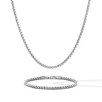 Box Chain Set - Sterling Silver