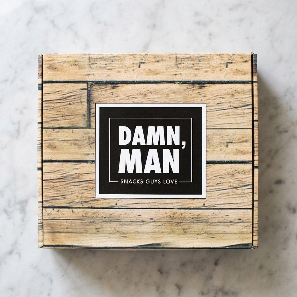 Gourmet Manly Nut Box Gift for Men - 6 Snacks