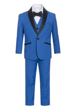 Boys Royal Blue Shawl Collar Tuxedo – 5-Piece Complete Outfit | Ferrecci Reno Jr