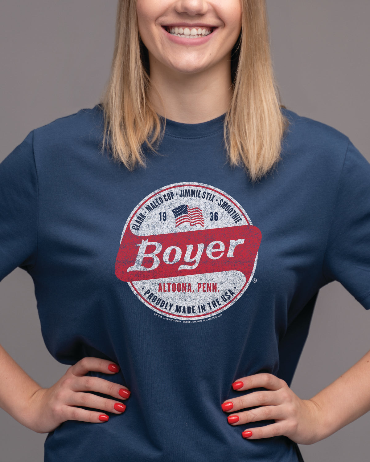 Boyer® Made in the USA Tee - Vintage Candy Soft Cotton Unisex Graphic T-Shirt