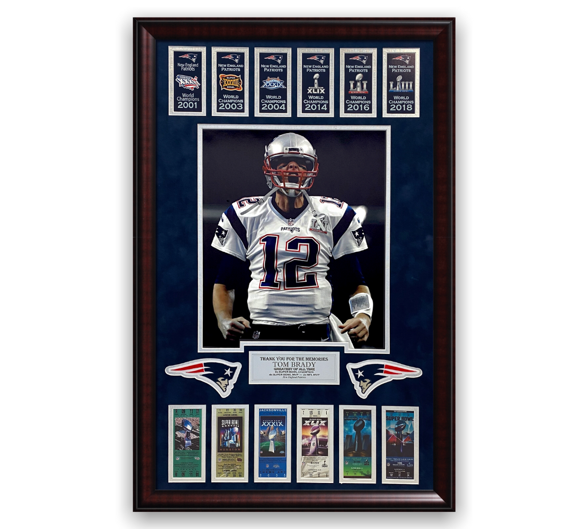Tom Brady New England Patriots Collage Framed to 20x30