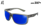 Breach XL - Frosted Gray - Deep Blue Polarized ANSI Z87+