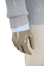 Brioni Basketweave Knit Cashmere Crewneck Sweater