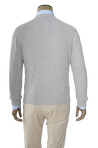 Brioni Basketweave Knit Cashmere Crewneck Sweater