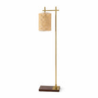 Brizo Bamboo Lampshade Floor Lamp Dark brown and Bronze