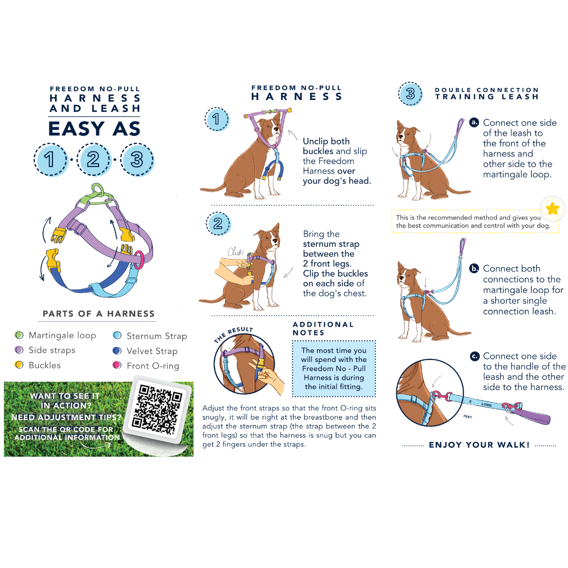Teal Freedom No-Pull Dog Harness