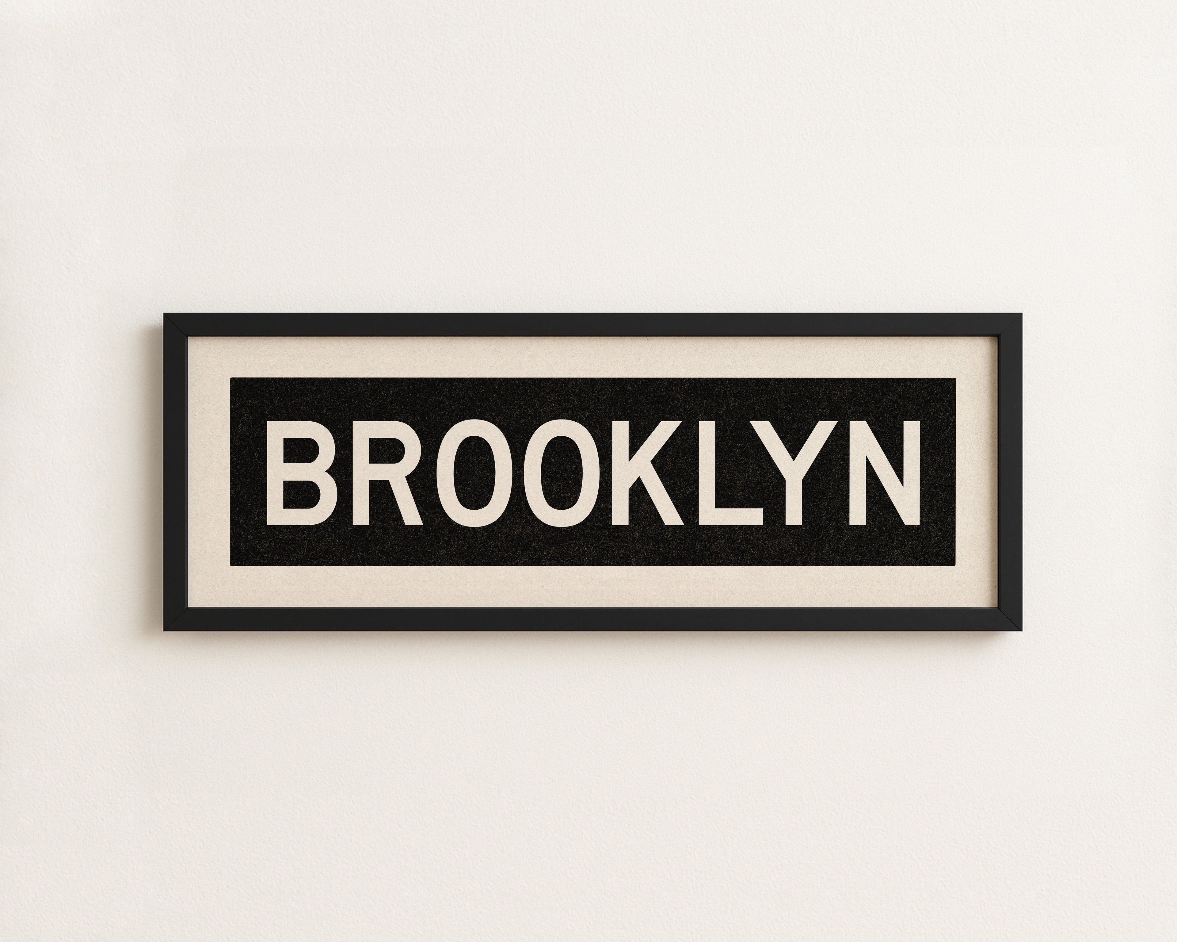 Framed Brooklyn New York Bus Scroll