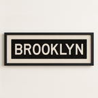Framed Brooklyn New York Bus Scroll