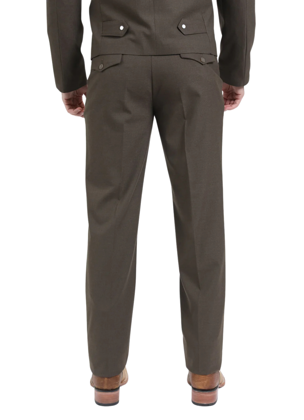 Men's Brown Western Suit 2-Piece - Cowboy Suit with Western Yoke & Pearl Snaps