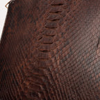The Varese Brown Hand-Painted Python Leather 14” Laptop Portfolio