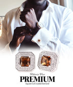 Large Square Crystal Diamond Cufflinks CL71XX