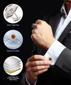 Large Square Crystal Diamond Cufflinks CL71XX