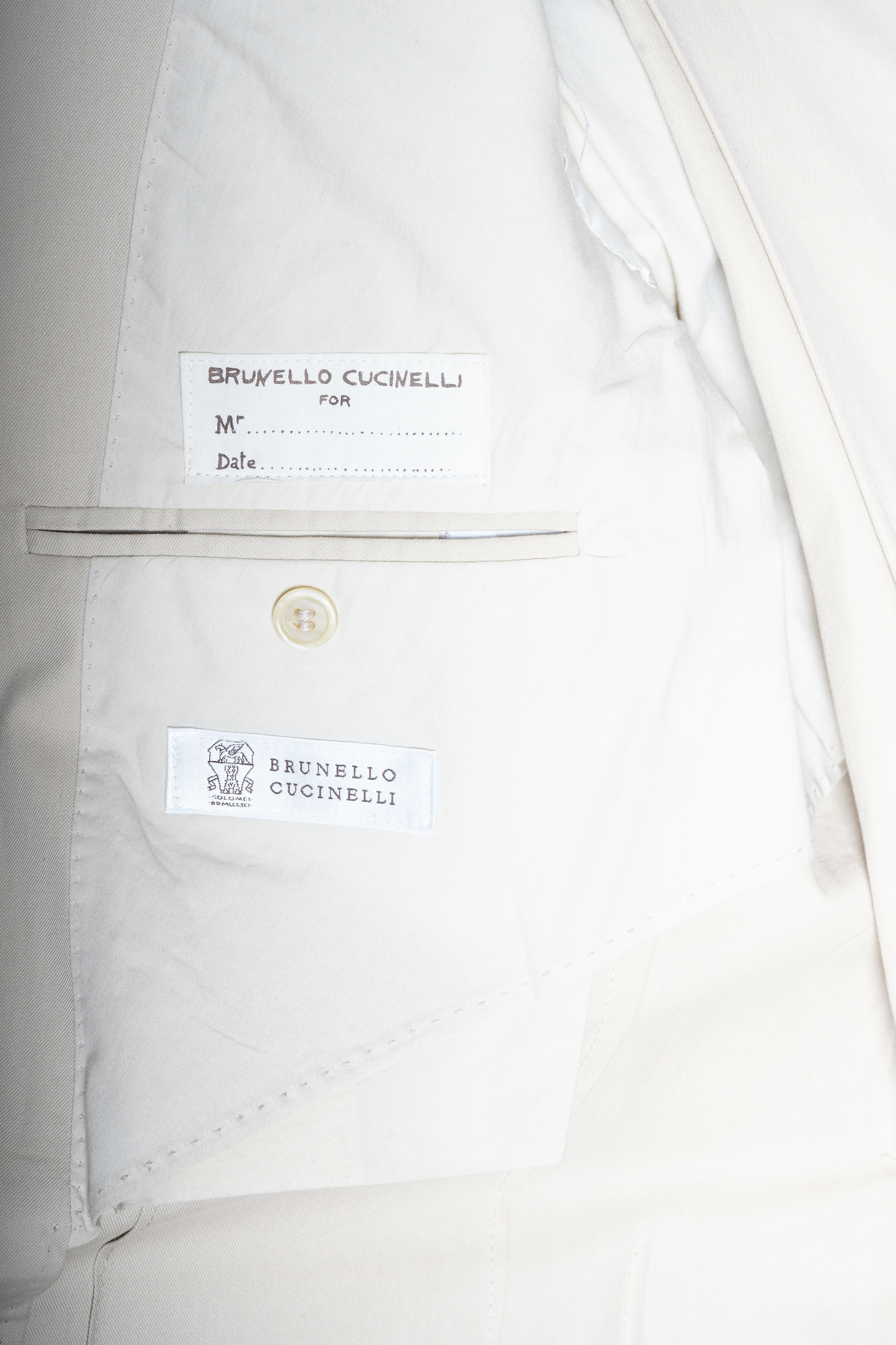 Brunello Cucinelli Solid Cotton Suit