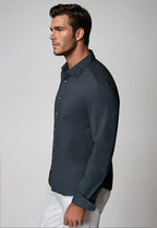 Cinqo 'Single Shot' Long Sleeve Shirt - Blue Night