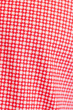 Swiss Check Long Sleeve Tech Shirt - Red