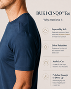 Buki Cinqo Tech Tee - Blue Night