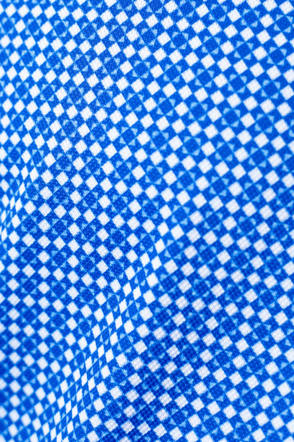 Swiss Check Long Sleeve Tech Shirt - Blue
