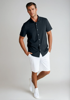 Cinqo 'Single Shot' Short Sleeve Shirt - Black
