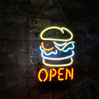 Burger Open Neon Signs