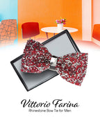Vittorio Farina Men's Rhinestone Bow Tie in Gift Box