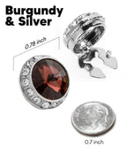 Vittorio Vico  Men's Crystal Colorstone Button Cover