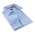Button-Up Shirt // Blue -  Contemporary Fit - Contrast trimming - final sale