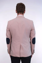 Patched Light Pink Blazer - Wessi