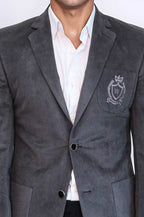 Bag Pocket Rigging Velvet Grey Jacket-Wessi