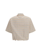 Shirt Checked Poplin Natural/Lilac