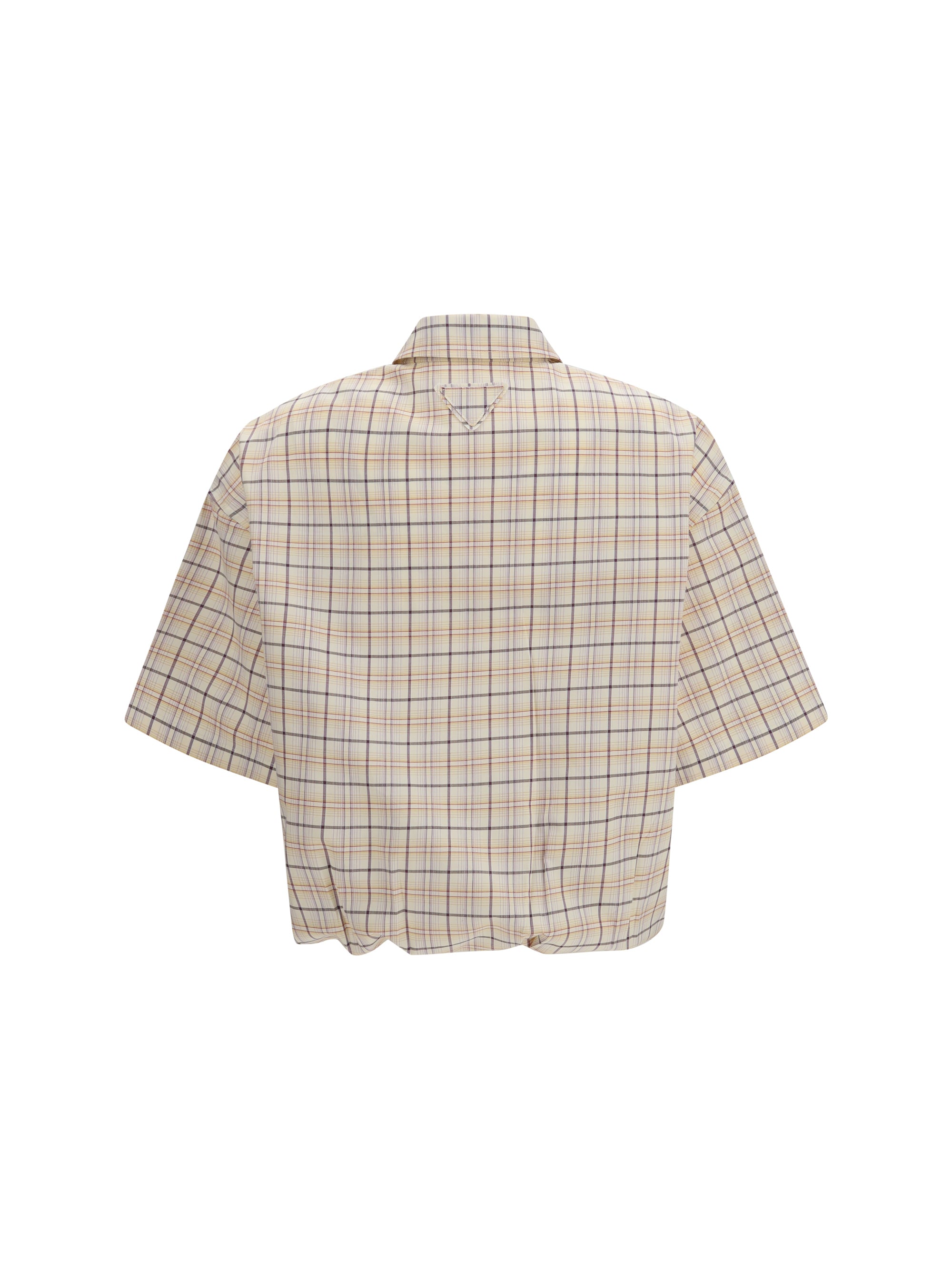 Shirt Checked Poplin Natural/Lilac