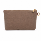 Lucy Large Zipper Pouch | Chocolate Washed Canvas