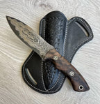 REAL DAMASCUS Hunting Knife Wenge Wood Handle - 150 Layers - Blacksmith Made - Camping Knife - Damascus Steel Knife - Survival Knife