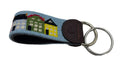 Key Fob - Charleston Rainbow Row Hand-stitched Needlepoint