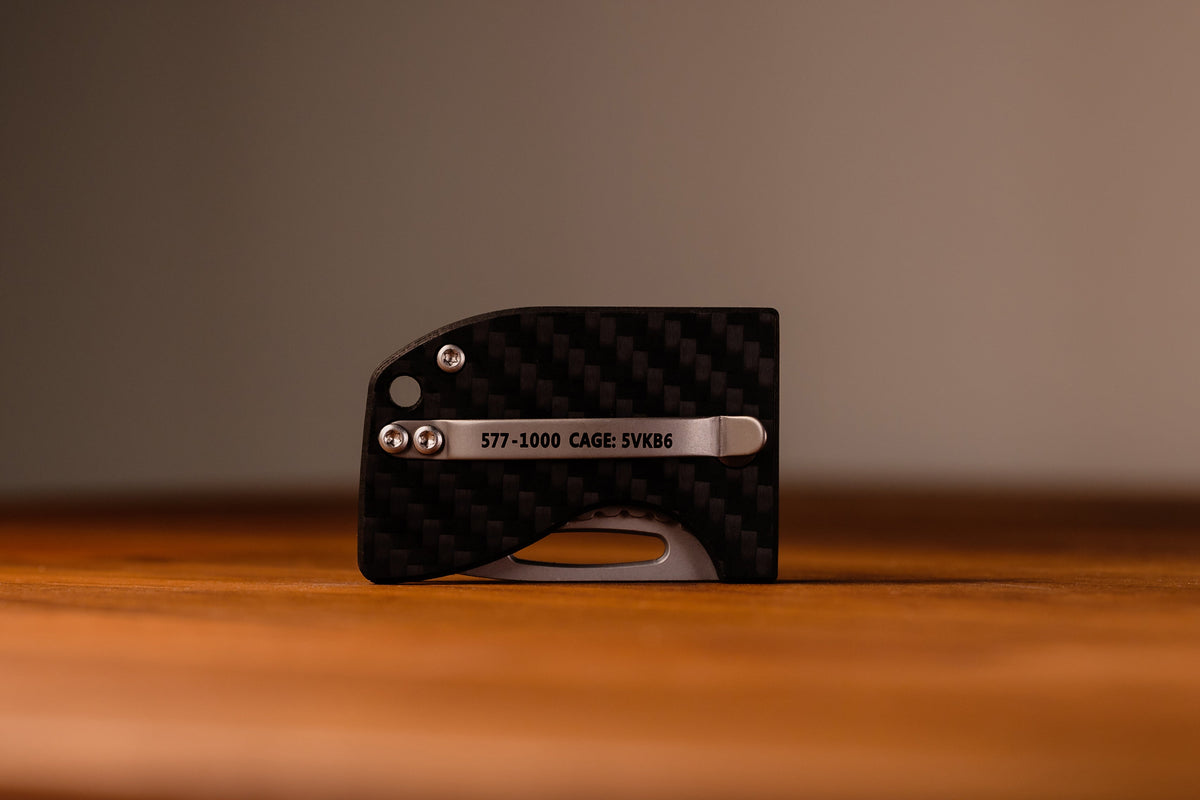 D2 Stub 2.0 Knife - Titanium Frame Lock & (( Carbon Fiber )) by Maratac® ( Spooky Sale! )
