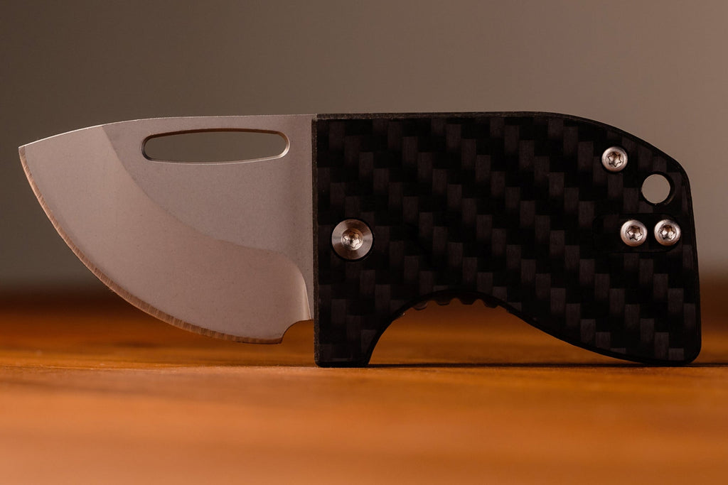 D2 Stub 2.0 Knife - Titanium Frame Lock & (( Carbon Fiber )) by Maratac® ( Spooky Sale! )