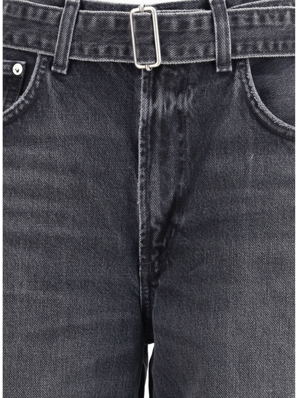 Jeans Cuffed Taper Wide Arcane Black Denim