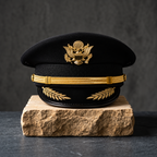 Captain Hat for Men & Women – White Yacht, Boat & Pilot Cap with Eagle Crest | Ferrecci