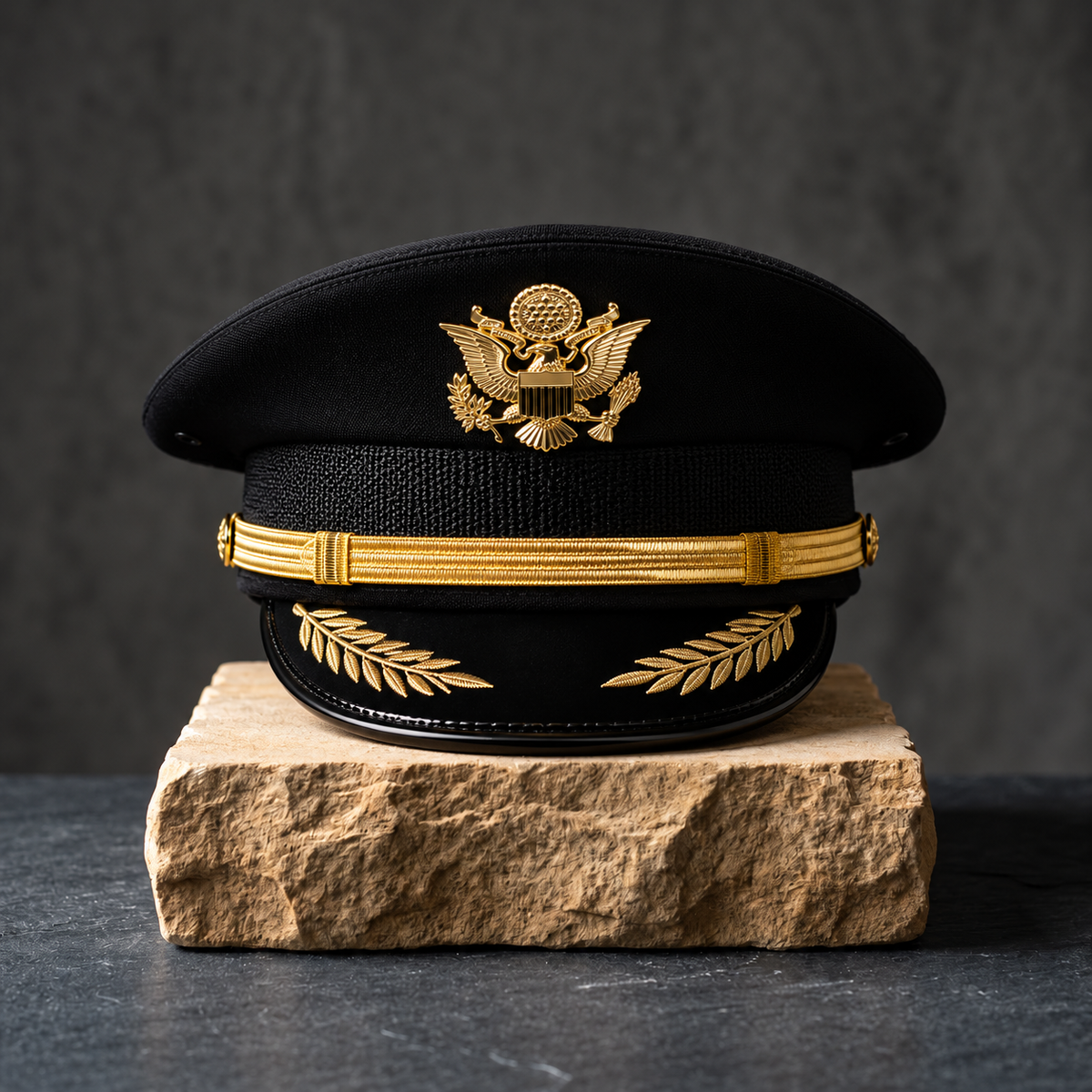 Captain Hat for Men & Women – White Yacht, Boat & Pilot Cap with Eagle Crest | Ferrecci